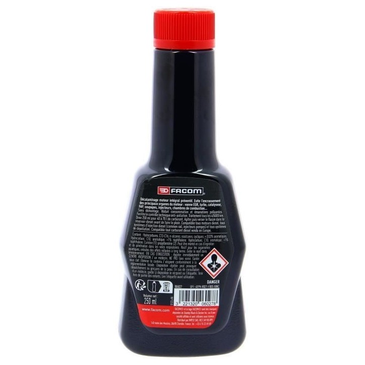 Decalaminage préventif moteur diesel preventif 250ml - FACOM - soupapes, combustion, vanne EGR, catalyseur, filtre a particules Decalaminage préventif moteur diesel preventif 250ml - FACOM - soupapes, combustion, vanne EGR, catalyseur, filtre a particules
