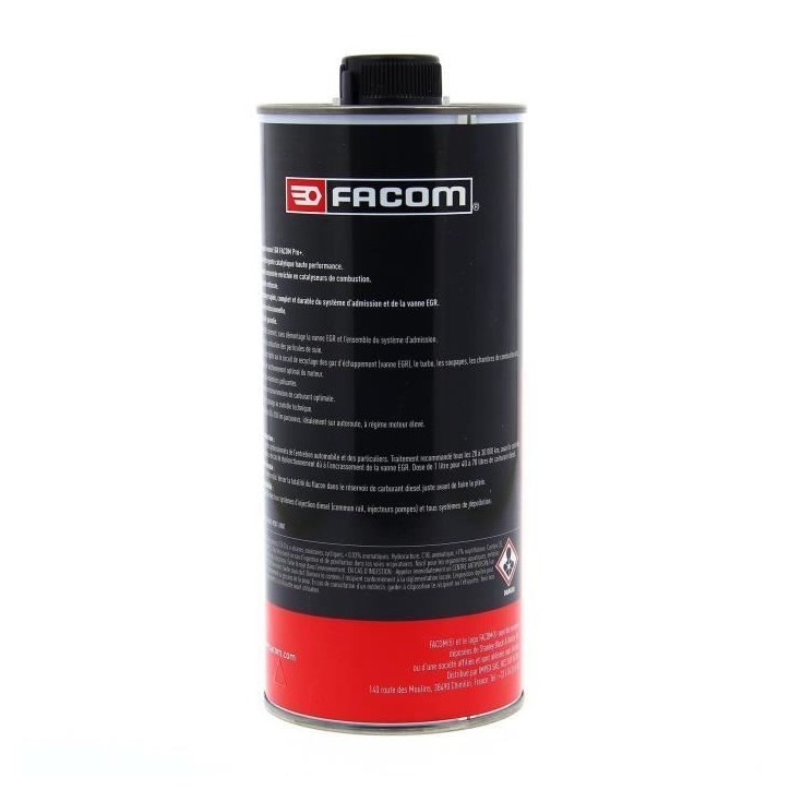 Nettoyant vanne EGR diesel 1L - FACOM - Pro+ - Tres haut pouvoir nettoyant du systeme d'admission et de la vanne EGR Nettoyant vanne EGR diesel 1L - FACOM - Pro+ - Tres haut pouvoir nettoyant du systeme d'admission et de la vanne EGR