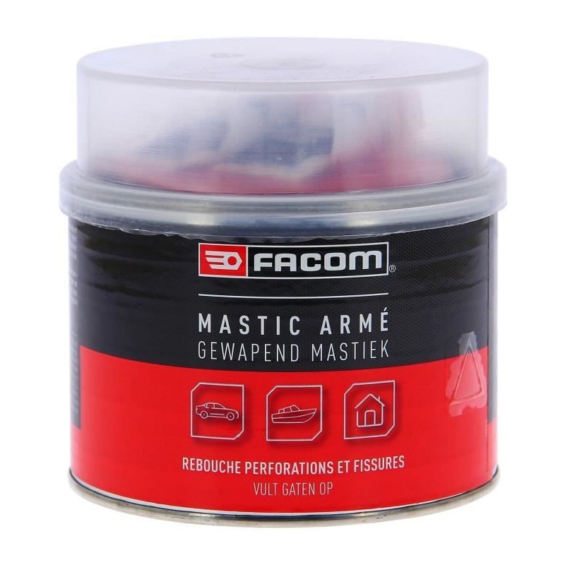 Mastic polyester armé 600g réparation fissures et perforations carro Mastic polyester armé 600g réparation fissures et perforations carro