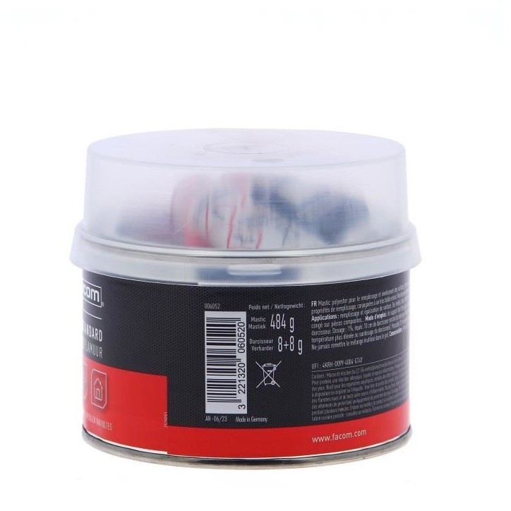 Mastic réparation fissures carrosserie 500g - FACOM - Forte adhesion - Métal, bois, stratifié, béton - Polyester Mastic réparation fissures carrosserie 500g - FACOM - Forte adhesion - Métal, bois, stratifié, béton - Polyester