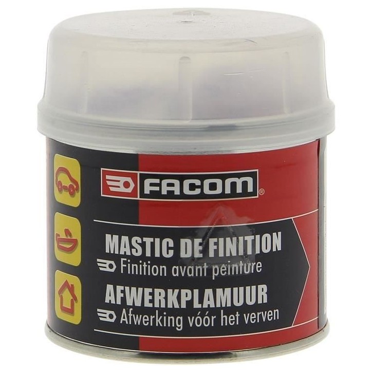Mastic polyester finition carrosserie avant peinture 250g - FACOM - Facile a appliquer et a poncer - métal, bois, stratifiés,