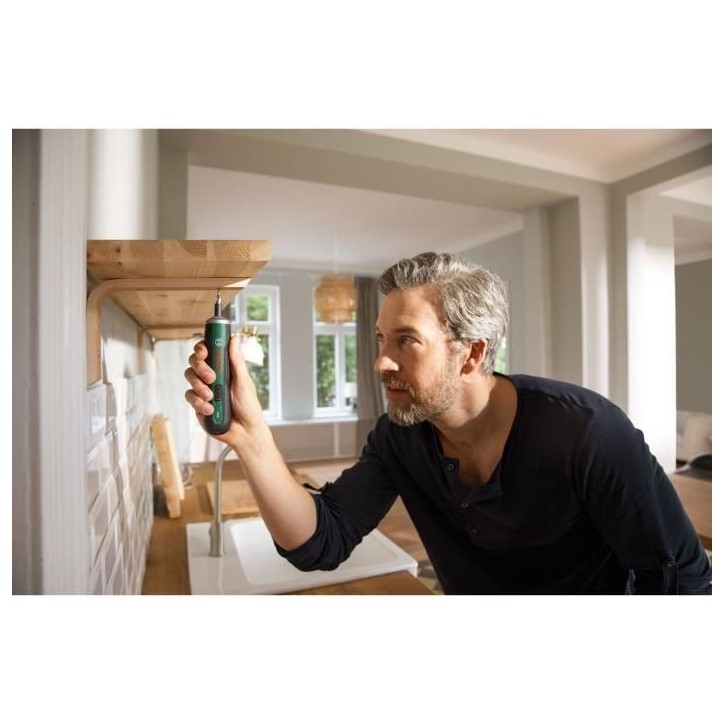 Visseuse sans fil ergonomique Bosch - PushDrive (3,6V - 1,5Ah intégrée, recharge Micro USB, livrée avec 32 embouts de vissage