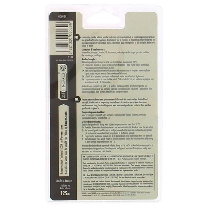 Stop-Rouille 125ml - FACOM - Formule concentrée Stop-Rouille 125ml - FACOM - Formule concentrée
