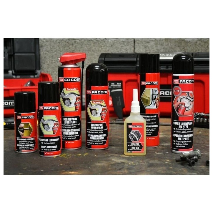 Lubrifiant silicone 300ml - FACOM - lubrifiant propre incolore - Concentré - Spécial mécanique et joints Lubrifiant silicone 300ml - FACOM - lubrifiant propre incolore - Concentré - Spécial mécanique et joints