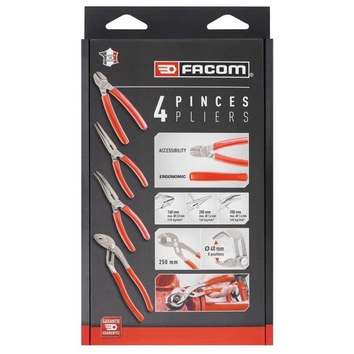 Jeu de 4 pinces - FACOM - GJP.A4PB - Serie G Jeu de 4 pinces - FACOM - GJP.A4PB - Serie G