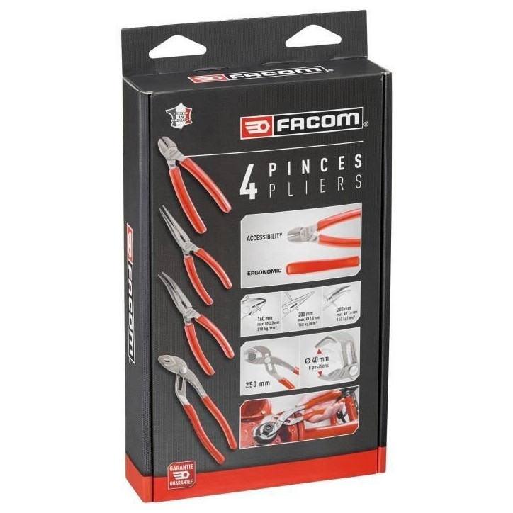 Jeu de 4 pinces - FACOM - GJP.A4PB - Serie G Jeu de 4 pinces - FACOM - GJP.A4PB - Serie G