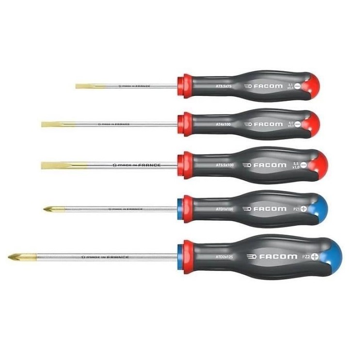 Coffret Tournevis Protwist FACOM - AT.5PB (3 Fente + 2 Prozidriv) Coffret Tournevis Protwist FACOM - AT.5PB (3 Fente + 2 Prozidriv)