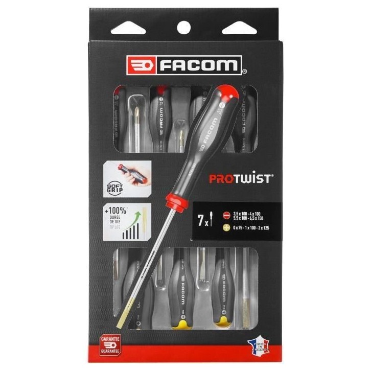 Jeu de 7 tournevis PROTWIST - FACOM - AT.7PB Jeu de 7 tournevis PROTWIST - FACOM - AT.7PB