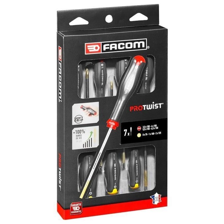 Jeu de 7 tournevis PROTWIST - FACOM - AT.7PB Jeu de 7 tournevis PROTWIST - FACOM - AT.7PB
