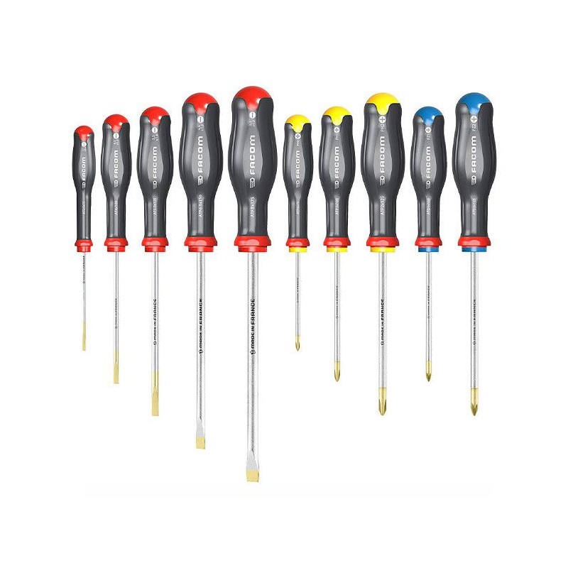 Jeu de 10 tournevis Protwist - FACOM - ATW.J10PB Jeu de 10 tournevis Protwist - FACOM - ATW.J10PB