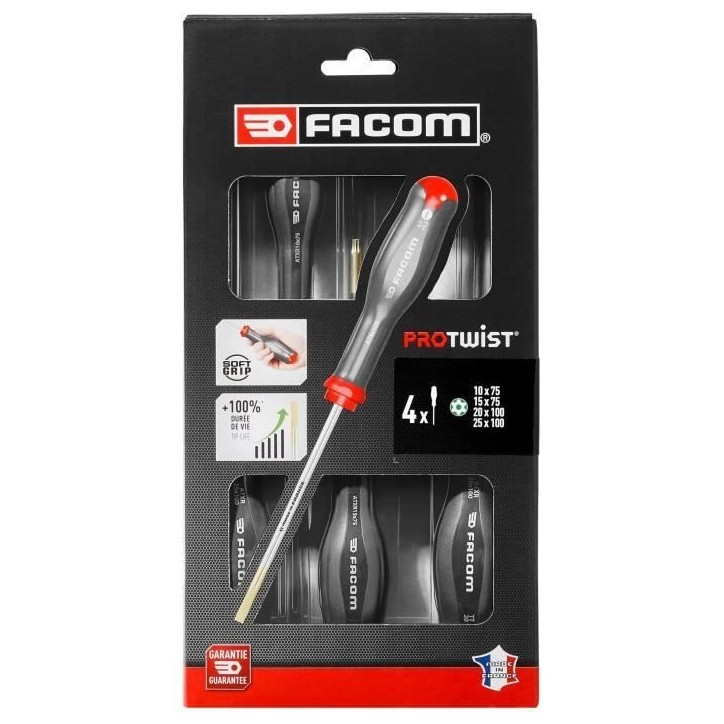 Jeu de 4 tournevis PROTWIST resistorx - FACOM - ATXR.J4PB Jeu de 4 tournevis PROTWIST resistorx - FACOM - ATXR.J4PB