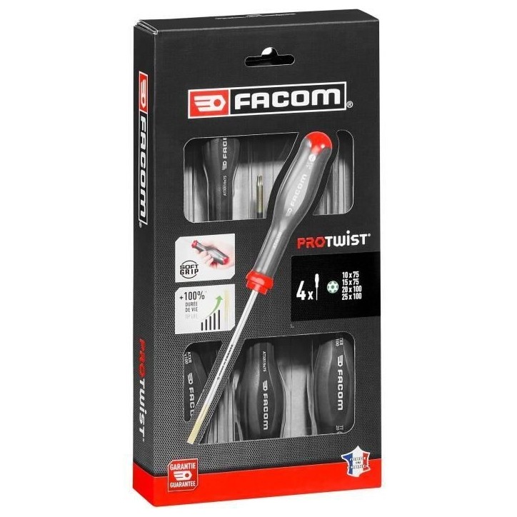 Jeu de 4 tournevis PROTWIST resistorx - FACOM - ATXR.J4PB Jeu de 4 tournevis PROTWIST resistorx - FACOM - ATXR.J4PB