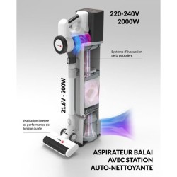 Aspirateur balai sans fil 2 en 1 - FAGOR - FG6415 - 300W - Avec base a