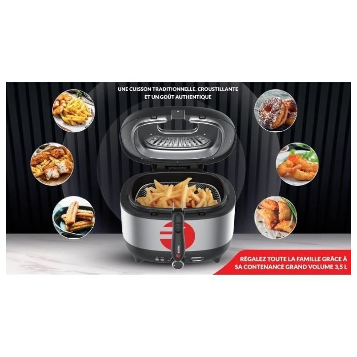 Friteuse électrique FAGOR - FG2310 - Capacité 3,5L - Jusqu'a 190°C - Filtre anti odeurs - 1800W Friteuse électrique FAGOR - FG2310 - Capacité 3,5L - Jusqu'a 190°C - Filtre anti odeurs - 1800W
