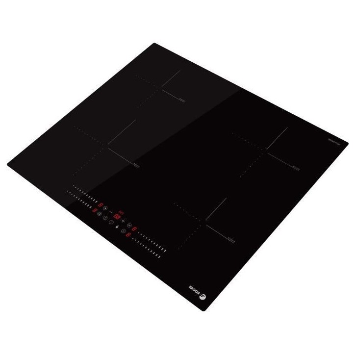 Table de cuisson - FAGOR - FTI468 - 59 cm - 4 foyers induction - Verre noir Table de cuisson - FAGOR - FTI468 - 59 cm - 4 foyers induction - Verre noir