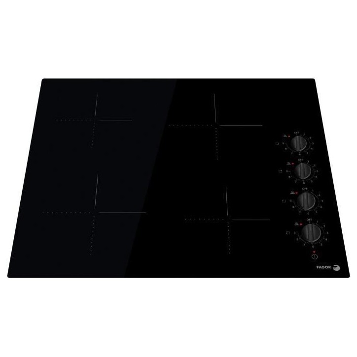Table Vitrocéramique - FAGOR - FAVM3540 - 4 plaques de cuisson - Noir - 56 cm x 49 cm Table Vitrocéramique - FAGOR - FAVM3540 - 4 plaques de cuisson - Noir - 56 cm x 49 cm