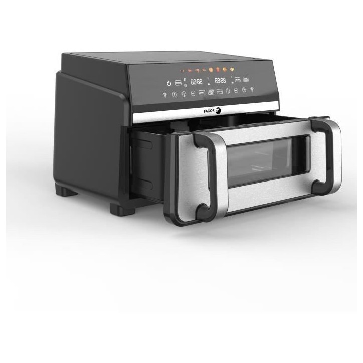 Friteuse sans huile FAGOR - Airfryer FG10AF - Capacité 11L - Double cuves 5,5L - Séparateur amovible - 2200W Friteuse sans huile FAGOR - Airfryer FG10AF - Capacité 11L - Double cuves 5,5L - Séparateur amovible - 2200W