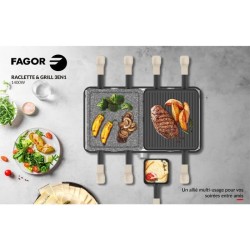 Appareil a raclette FAGOR - FGRG8 - Pierre de cuisson - Jusqu'a 8 pers