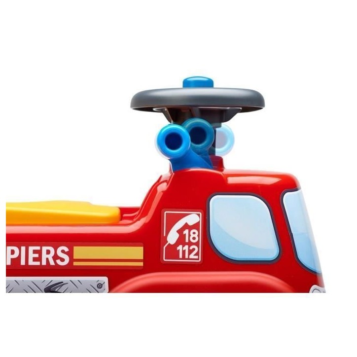 Porteur - FALK - Pompier - Assise ouvrante et volant directionnel - Des 12 mois - 100% Fabriqué en France Porteur - FALK - Pompier - Assise ouvrante et volant directionnel - Des 12 mois - 100% Fabriqué en France