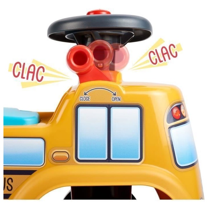Porteur - FALK - School Bus - Assise ouvrante - Volant directionnel - Des 12 mois - 100% Fabriqué en France Porteur - FALK - School Bus - Assise ouvrante - Volant directionnel - Des 12 mois - 100% Fabriqué en France