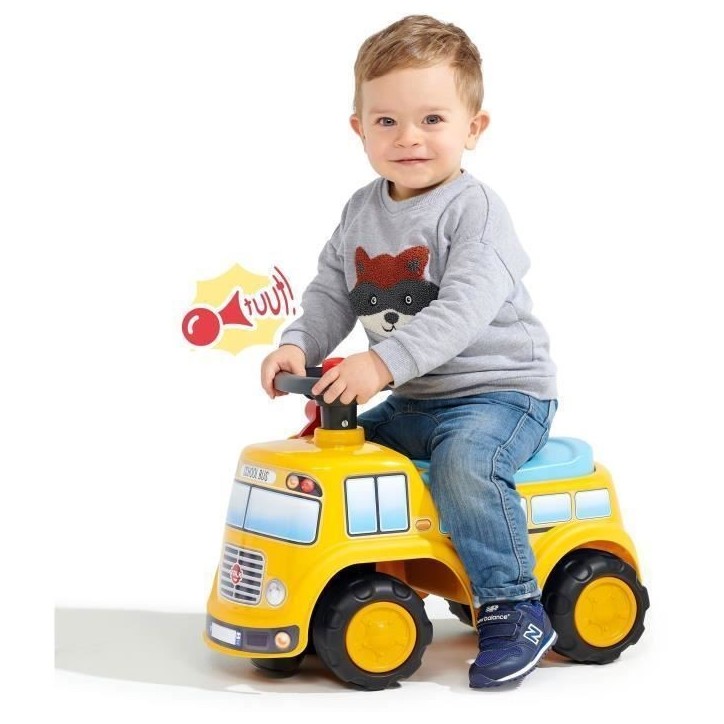 Porteur - FALK - School Bus - Assise ouvrante - Volant directionnel - Des 12 mois - 100% Fabriqué en France Porteur - FALK - School Bus - Assise ouvrante - Volant directionnel - Des 12 mois - 100% Fabriqué en France