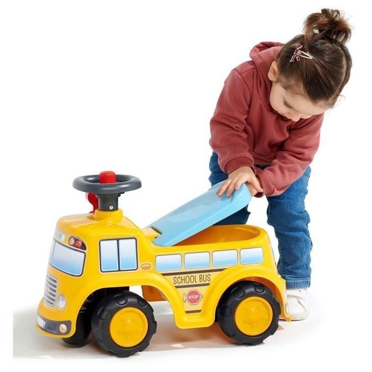 Porteur - FALK - School Bus - Assise ouvrante - Volant directionnel - Des 12 mois - 100% Fabriqué en France Porteur - FALK - School Bus - Assise ouvrante - Volant directionnel - Des 12 mois - 100% Fabriqué en France