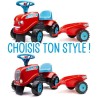 Porteur avec remorque - FALK - Tractor Go! - Des 12 mois - 100% Fabriq