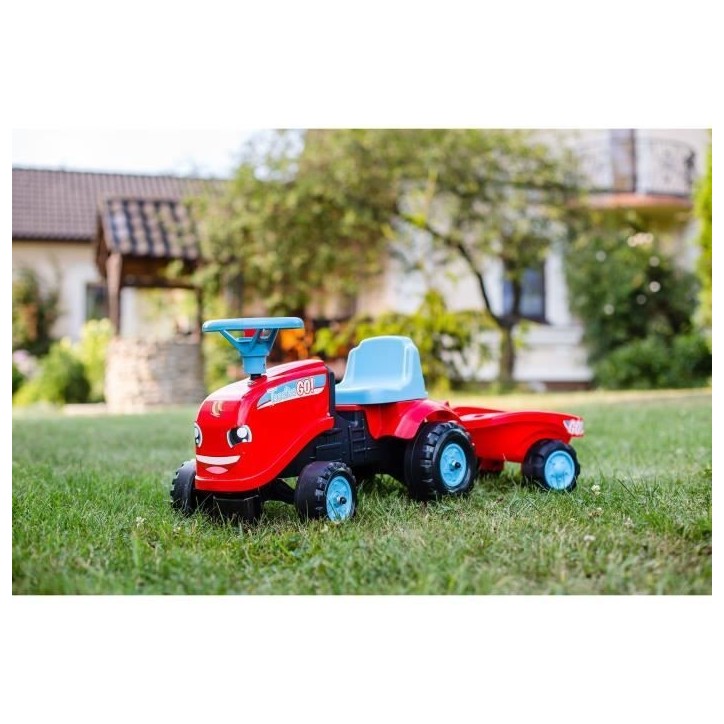 Porteur avec remorque - FALK - Tractor Go! - Des 12 mois - 100% Fabriqué en France - 40% de plastique recyclé Porteur avec remorque - FALK - Tractor Go! - Des 12 mois - 100% Fabriqué en France - 40% de plastique recyclé
