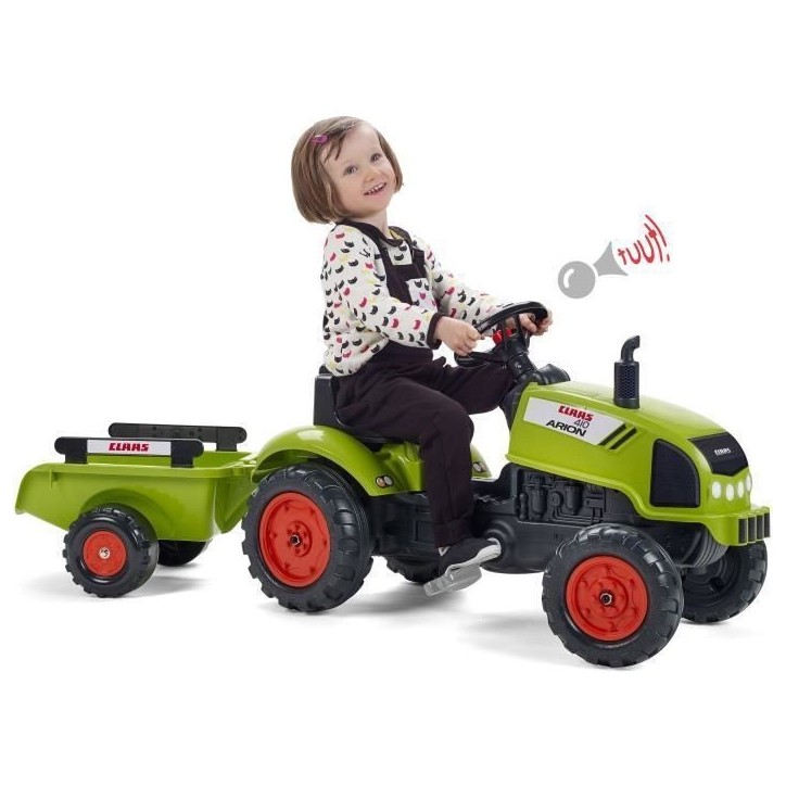 Tracteur avec remorque et capot ouvrant - FALK - Class - Des 2 ans - 100% Fabriqué en France - 75% de plastique recyclé Tracteur avec remorque et capot ouvrant - FALK - Class - Des 2 ans - 100% Fabriqué en France - 75% de plastique recyclé