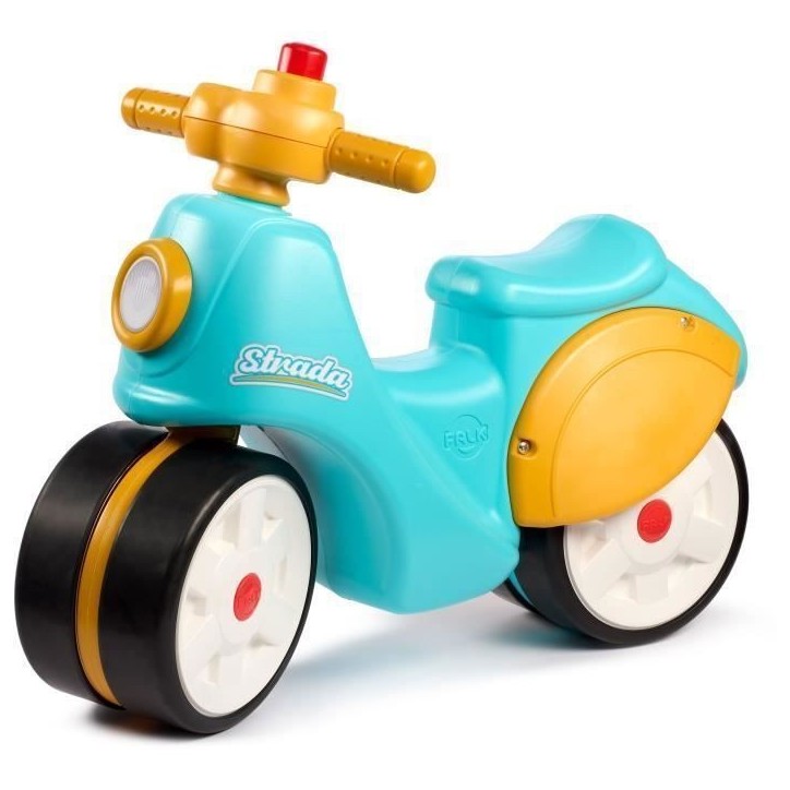 Scooter 1er âge - FALK - Stada - Jaune et bleu - Klaxon manuel - Roues silencieuses - Des 12 mois - 100% Fabriqué en France Scooter 1er âge - FALK - Stada - Jaune et bleu - Klaxon manuel - Roues silencieuses - Des 12 mois - 100% Fabriqué en France