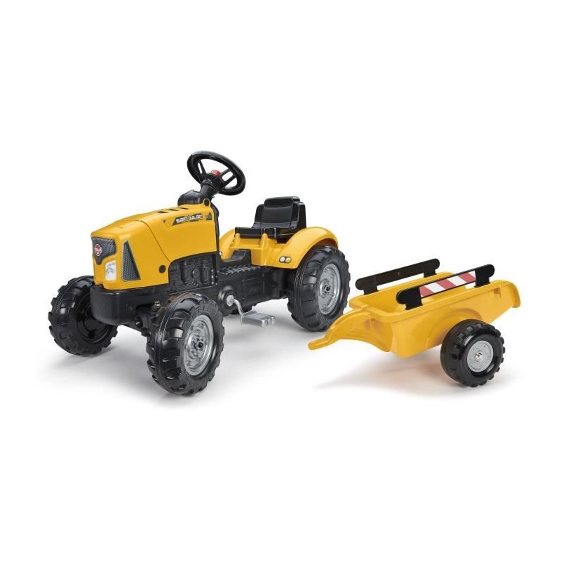 Tracteur a pédales FALK SuperBuilder - capot ouvrant et remorque - po Tracteur a pédales FALK SuperBuilder - capot ouvrant et remorque - po