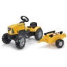 Tracteur a pédales FALK SuperBuilder - capot ouvrant et remorque - po