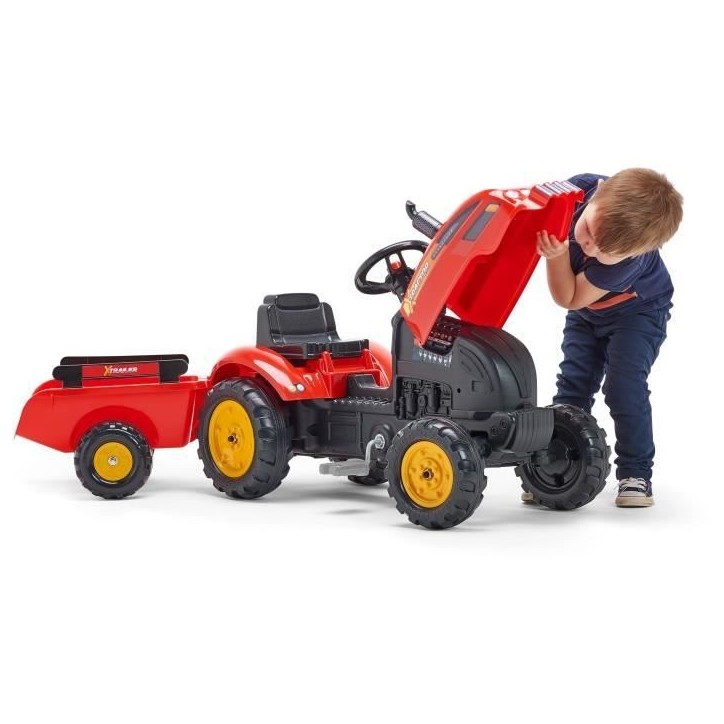Tracteur - FALK - X-Tractor - Des 2 ans - 100% Fabriqué en France - 50% de plastique recyclé - Capot ouvrant, cheminée et rem Tracteur - FALK - X-Tractor - Des 2 ans - 100% Fabriqué en France - 50% de plastique recyclé - Capot ouvrant, cheminée et rem