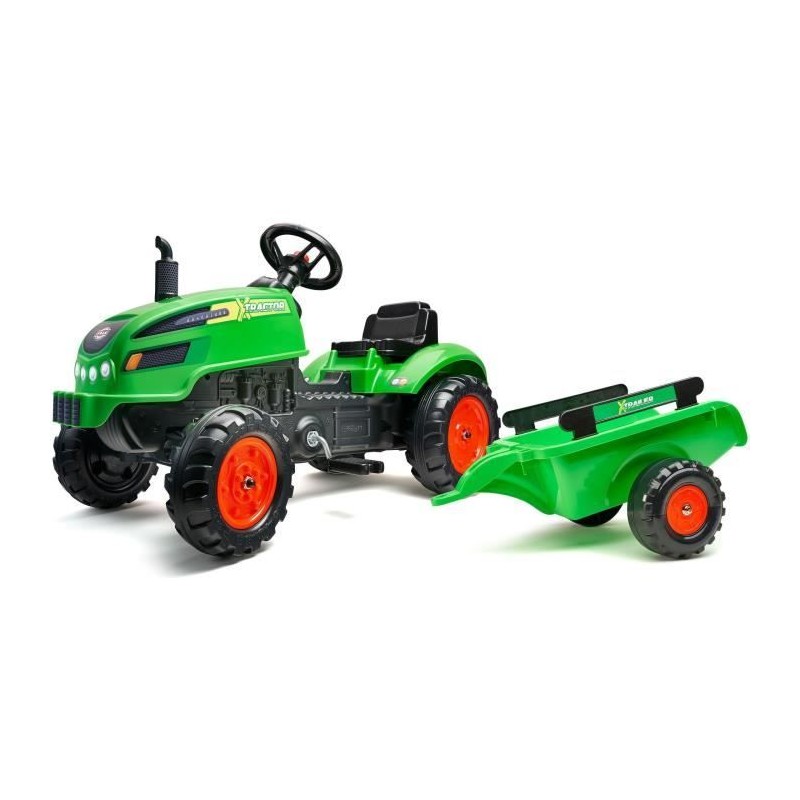 Tracteur a pédales X-Tractor - FALK - Capot ouvrant et Remorque - 100 Tracteur a pédales X-Tractor - FALK - Capot ouvrant et Remorque - 100