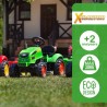 Tracteur a pédales X-Tractor - FALK - Capot ouvrant et Remorque - 100