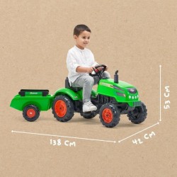Tracteur a pédales X-Tractor - FALK - Capot ouvrant et Remorque - 100