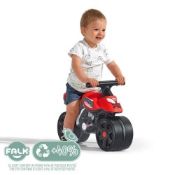 Porteur Baby Moto Falk Racing Team - Draisienne - Larges roues - Rouge