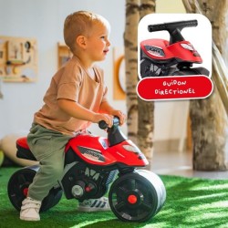 Porteur Baby Moto Falk Racing Team - Draisienne - Larges roues - Rouge