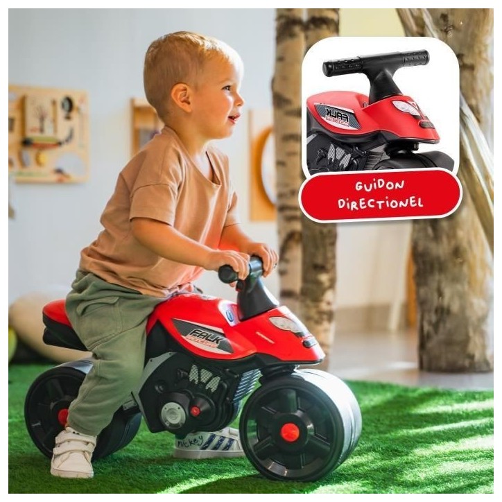 Porteur Baby Moto Falk Racing Team - Draisienne - Larges roues - Rouge - 40% de plastique recyclé - FALK Porteur Baby Moto Falk Racing Team - Draisienne - Larges roues - Rouge - 40% de plastique recyclé - FALK