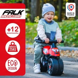 Porteur Baby Moto Falk Racing Team - Draisienne - Larges roues - Rouge