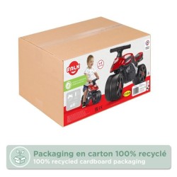 Porteur Baby Moto Falk Racing Team - Draisienne - Larges roues - Rouge