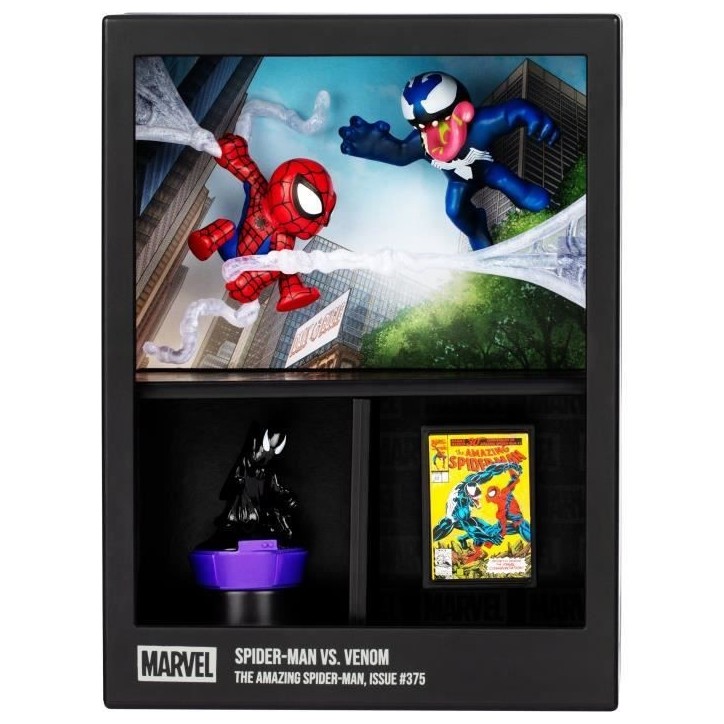 Figurine - FANDROP x STAR WARS - Spider-Man vs Venom - Vitrine avec scene culte + mini affiche - 18 cm Figurine - FANDROP x STAR WARS - Spider-Man vs Venom - Vitrine avec scene culte + mini affiche - 18 cm