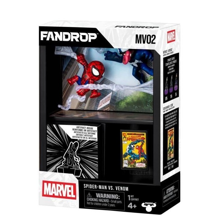 Figurine - FANDROP x STAR WARS - Spider-Man vs Venom - Vitrine avec scene culte + mini affiche - 18 cm Figurine - FANDROP x STAR WARS - Spider-Man vs Venom - Vitrine avec scene culte + mini affiche - 18 cm