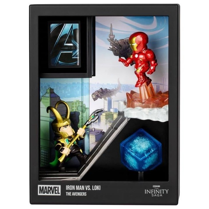 Figurine - FANDROP x STAR WARS - Iron Man vs Loki - Vitrine avec scene culte + mini affiche - 18 cm Figurine - FANDROP x STAR WARS - Iron Man vs Loki - Vitrine avec scene culte + mini affiche - 18 cm