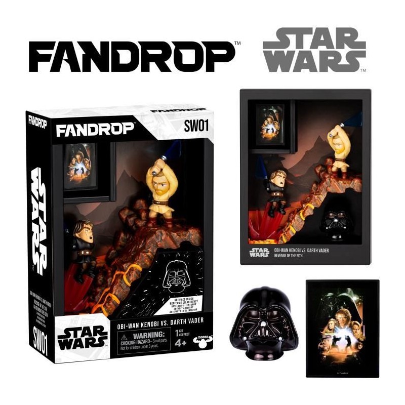 Figurine - FANDROP x STAR WARS - Obi-Wan vs Anakin - Vitrine avec scen Figurine - FANDROP x STAR WARS - Obi-Wan vs Anakin - Vitrine avec scen