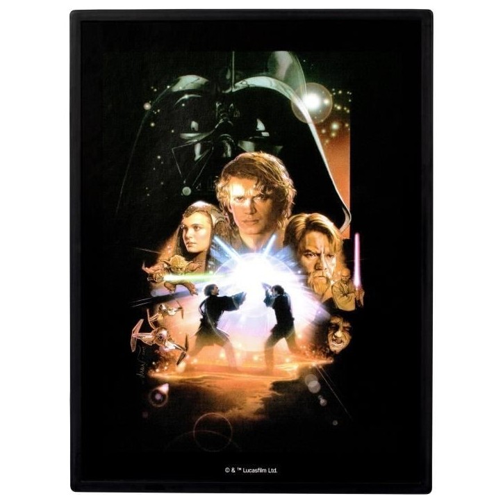 Figurine - FANDROP x STAR WARS - Obi-Wan vs Anakin - Vitrine avec scene culte + mini affiche - 18 cm Figurine - FANDROP x STAR WARS - Obi-Wan vs Anakin - Vitrine avec scene culte + mini affiche - 18 cm