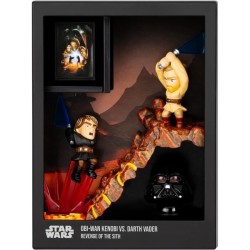 Figurine - FANDROP x STAR WARS - Obi-Wan vs Anakin - Vitrine avec scen