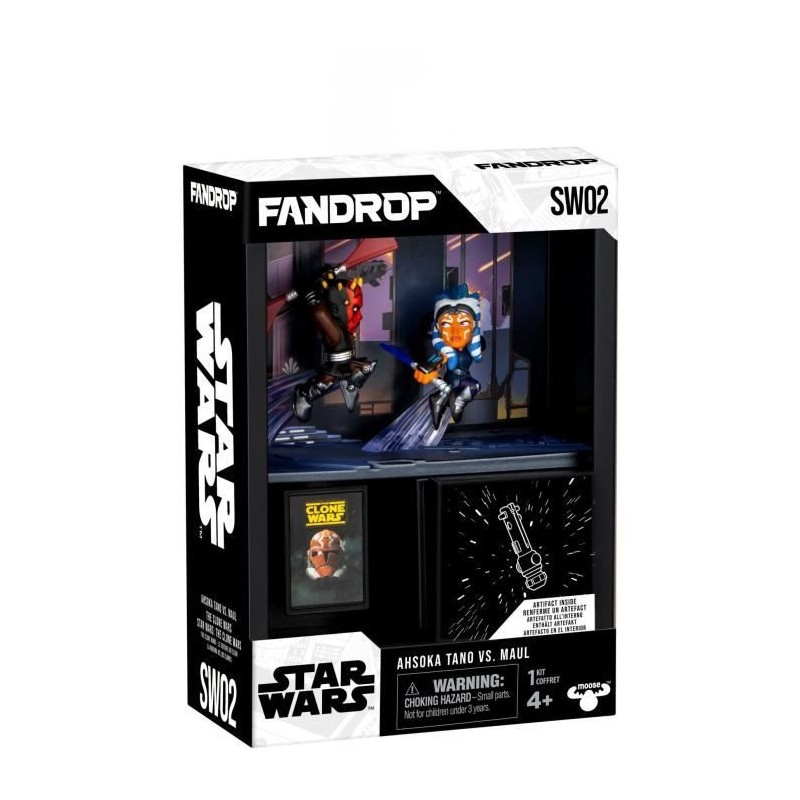 Figurine - FANDROP x STAR WARS - Darth Maul vs Ahsoka - Vitrine avec s Figurine - FANDROP x STAR WARS - Darth Maul vs Ahsoka - Vitrine avec s