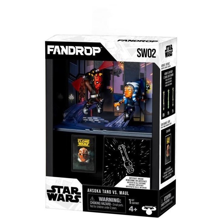 Figurine - FANDROP x STAR WARS - Darth Maul vs Ahsoka - Vitrine avec scene culte + mini affiche - 18 cm Figurine - FANDROP x STAR WARS - Darth Maul vs Ahsoka - Vitrine avec scene culte + mini affiche - 18 cm