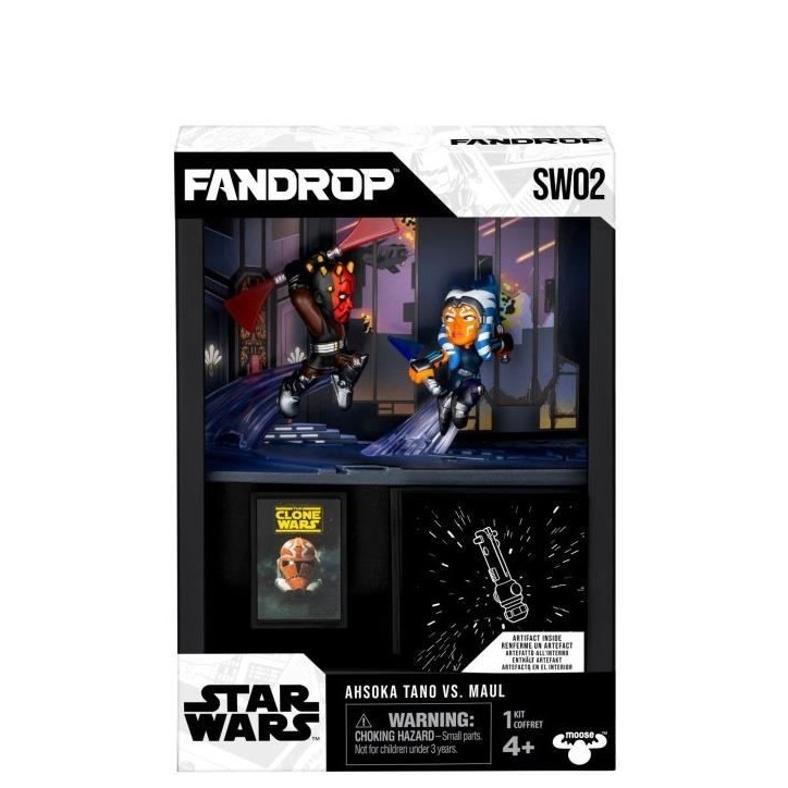 Figurine - FANDROP x STAR WARS - Darth Maul vs Ahsoka - Vitrine avec scene culte + mini affiche - 18 cm Figurine - FANDROP x STAR WARS - Darth Maul vs Ahsoka - Vitrine avec scene culte + mini affiche - 18 cm